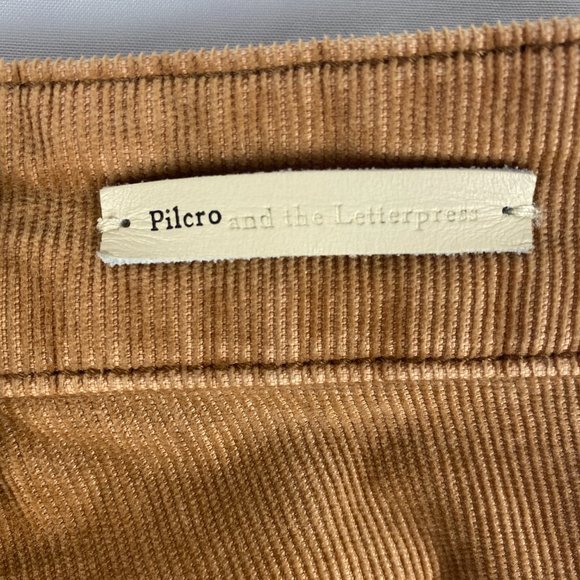 Anthropologie Pilcro Pants Women 35x31* Corduroy Script Lace Up Back Flare‎ Leg - Picture 7 of 14